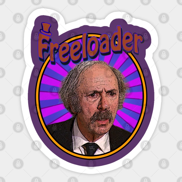 Freeloader Retro Funny Sticker TeePublic